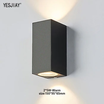Настенный светильник из алюминия GU10, наружный светодиодный настенный светильник IP65, водонепроницаемый Для дома, лестницы, Спальни, прикроватной тумбочки, ванной комнаты, коридора