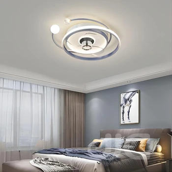 JJC 110-24 В С плавным Затемнением, потолочный светильник для спальни, Скандинавский Современный Простой вентилятор, светильник для домашнего помещения, потолочный вентилятор, светильник