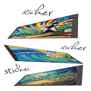 Наклейка Ocean summer big84 * 23 см, наклейка для скутера, ручка для скейтборда, наждачная бумага для лонгборда, электрическая ручка для скейтборда с наждачной бумагой