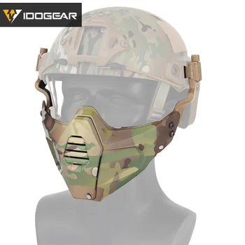 Тактическая полумаска IDOGEAR на половину лица для шлема в стиле OC, Страйкбольная маска, Пейнтбольная 6603
