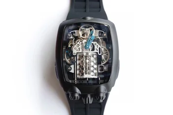 Усовершенствованные мужские механические часы ограниченной серии, новый дизайн, часы с резьбой на заказ, автоматические механические часы, мужские часы, мужские gif