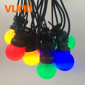 VUNJI IP65 Milky Globe G50 Многоцветная Гирлянда С Лампочками, Подключаемые Наружные Гирлянды Для Вечеринки, Рождественские Свадебные Гирлянды