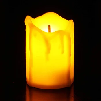 1 Шт. Мерцающий беспламенный Столб, светодиодная свеча с дистанционным ночником, светодиодный восковой светильник, Пасхальная свеча, Свадебное украшение, освещение