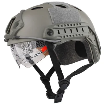 Военный быстрый пижамный шлем с защитными очками, Армейский Охотничий Пейнтбольный тактический страйкбольный шлем CS WarGame Head Protector