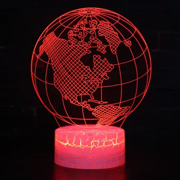Nighdn Globe Series 3D Ночник для Детей, 7 Цветов, Меняющий Сенсорный USB Декор Стола, Настольная Лампа, Светодиодный Визуальный Подарочный Ночник