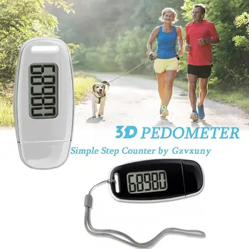 3D Шагомер, Шагомер USB Перезаряжаемый Точный Шагомер Для ходьбы, упражнений для бега Трусцой, ЖК-дисплей, Оборудование для фитнеса G8T9