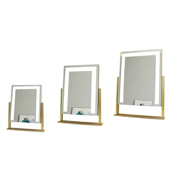 Светодиодное Туалетное Зеркало с Подсветкой, Настольное Зеркало для макияжа с Подсветкой для Гардеробной и Спальни с регулируемой яркостью светодиодной ленты и сенсорного экрана