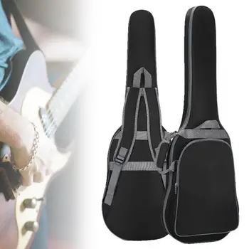 рюкзак для электрогитары 102 x 34 x 6 см, губка 10 мм, водонепроницаемая ткань Оксфорд 600D, портативная сумка для гитары с двойными ремнями