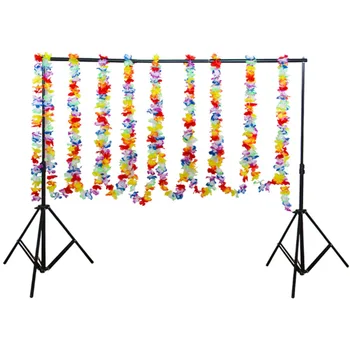 Гавайская Цветочная Гирлянда, Тропическое Искусственное Ожерелье, Баннер, Многоцветное Цветочное украшение для Вечеринки