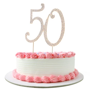 Украшение для торта на день рождения, 25-ю годовщину, Украшения из страз, номера для девочек, вечеринка для