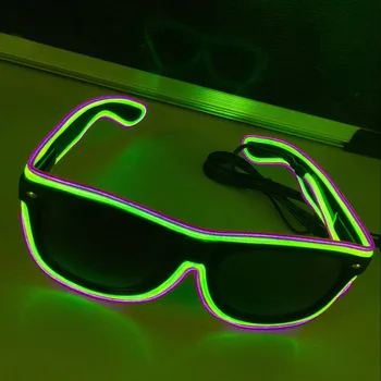Светящиеся очки со светодиодной подсветкой, модные неоновые очки для костюмированной вечеринки, яркие солнцезащитные очки для Пасхальной вечеринки