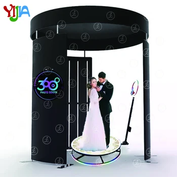 Изготовленный на заказ напечатанный логотип 360 Video Spinner Photo Booth Автоматический КОРПУС 360 DELUXE LED PHOTO BOOTH