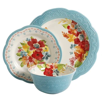 Набор посуды The Pioneer Woman Wildflower Whimsy, 12 предметов