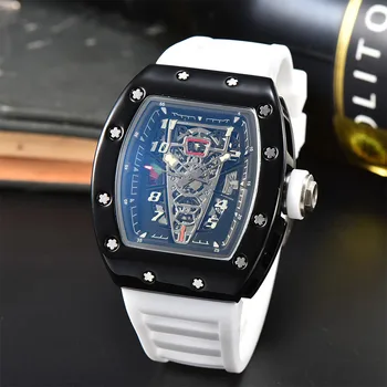 Автоматические водонепроницаемые многофункциональные мужские часы RM Top AAA бренд класса люкс с керамическим кругом мужские часы